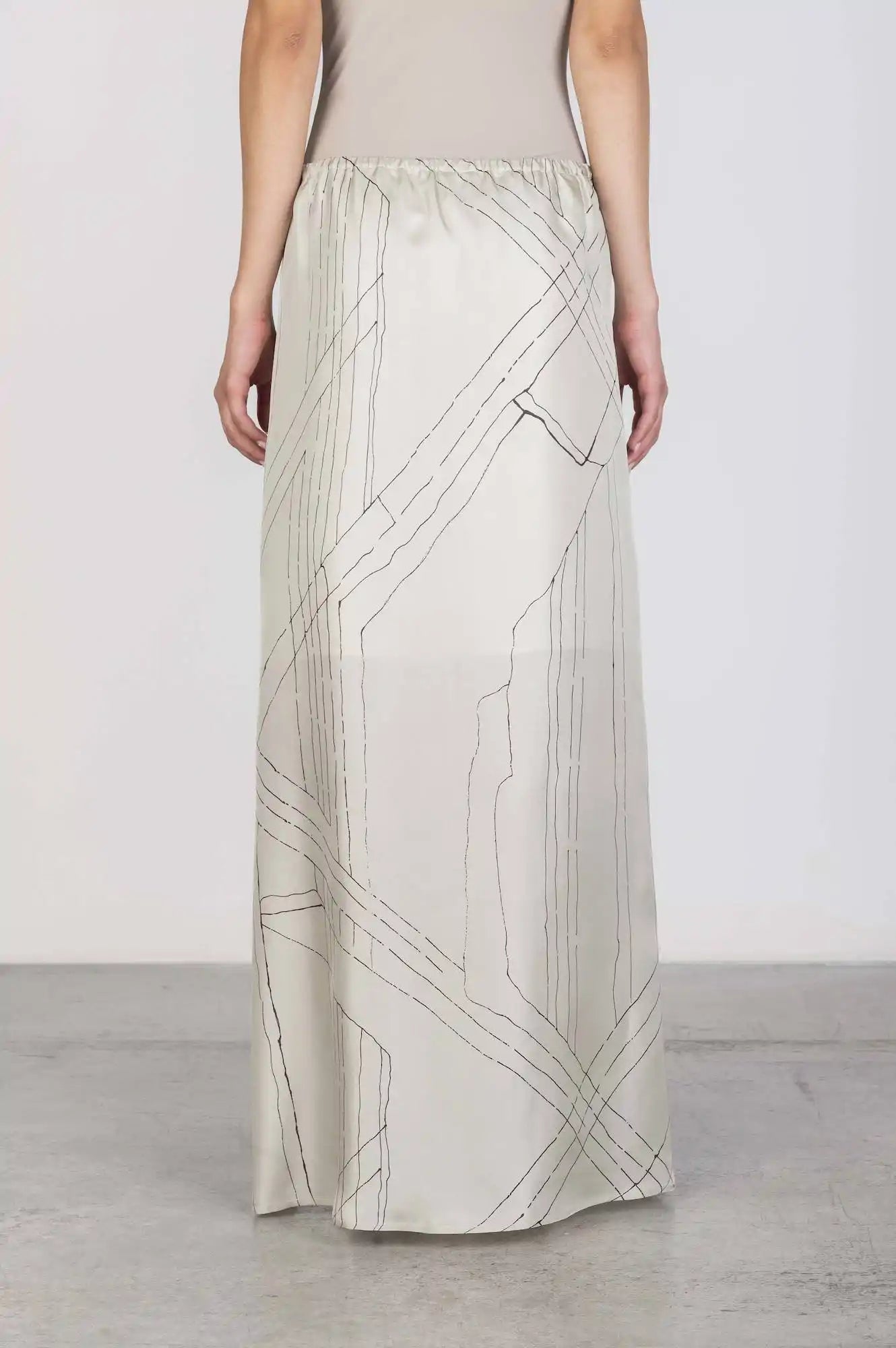 PRINTED SILK SKIRT