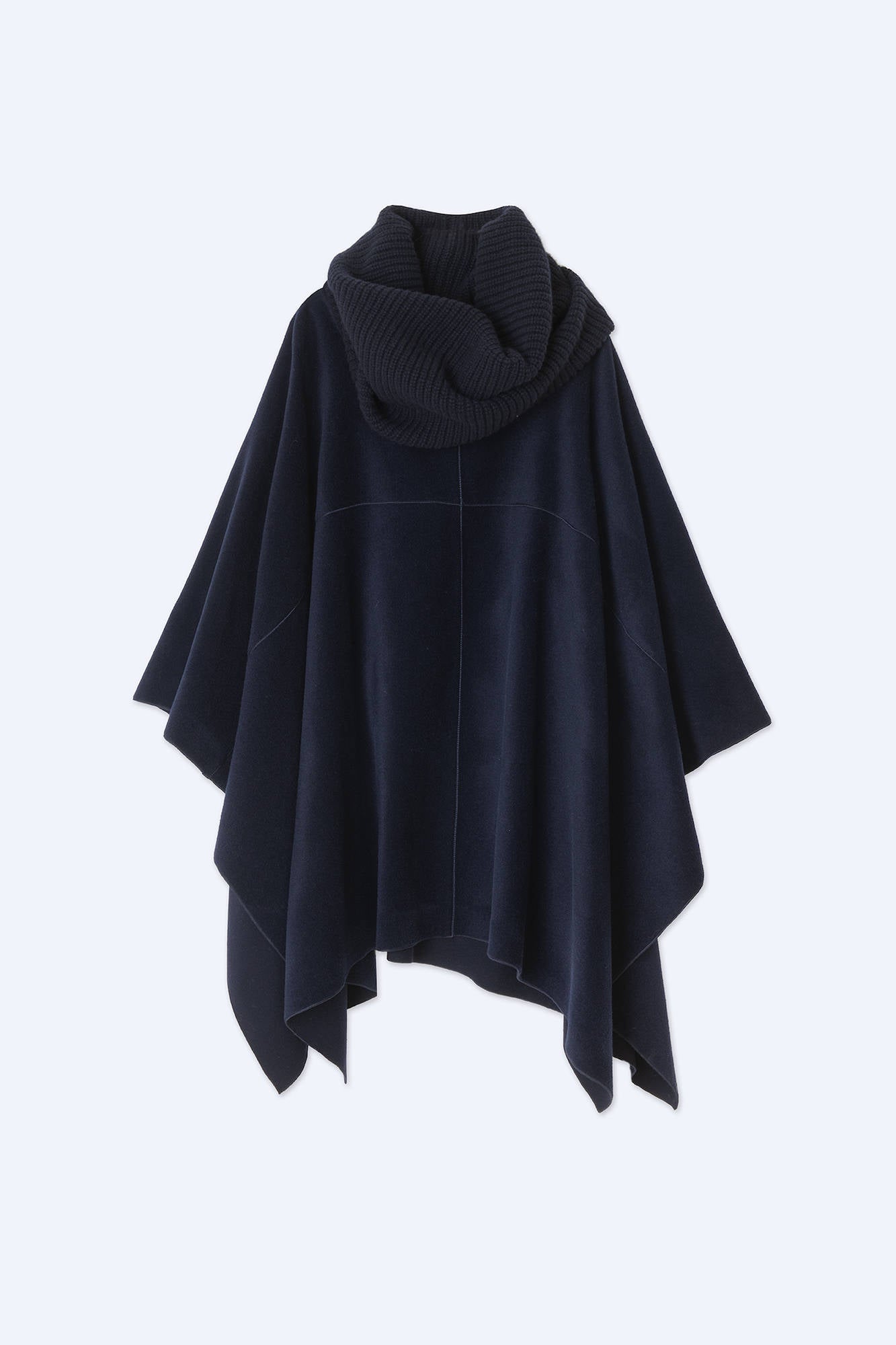 MAXI KNITTED COLLAR CAPE