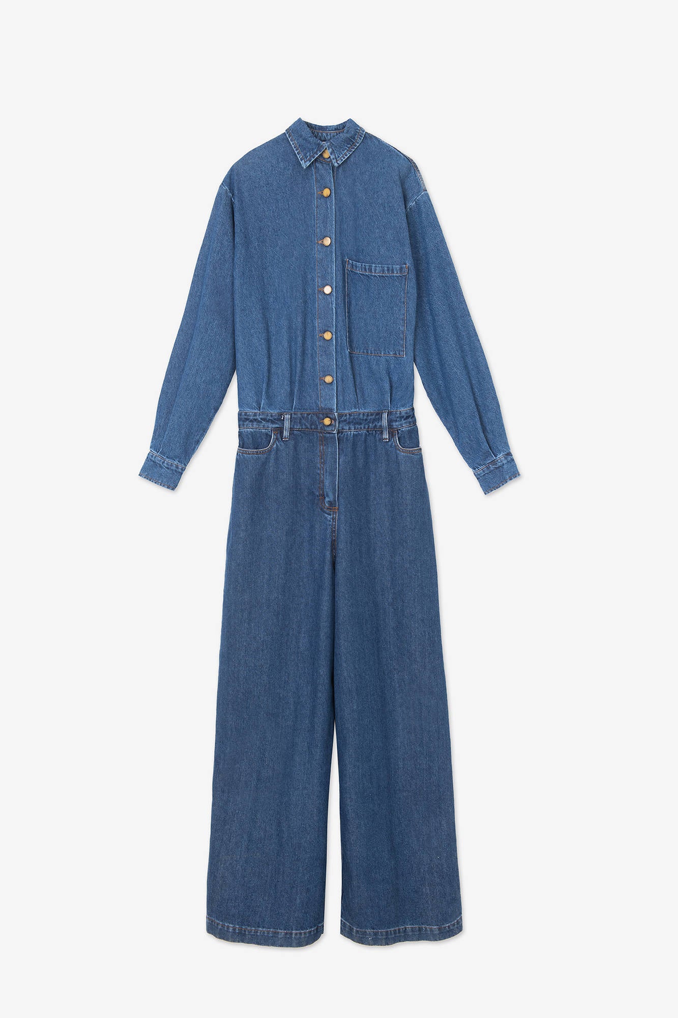 INDIGO WORK DENIM OVERALL