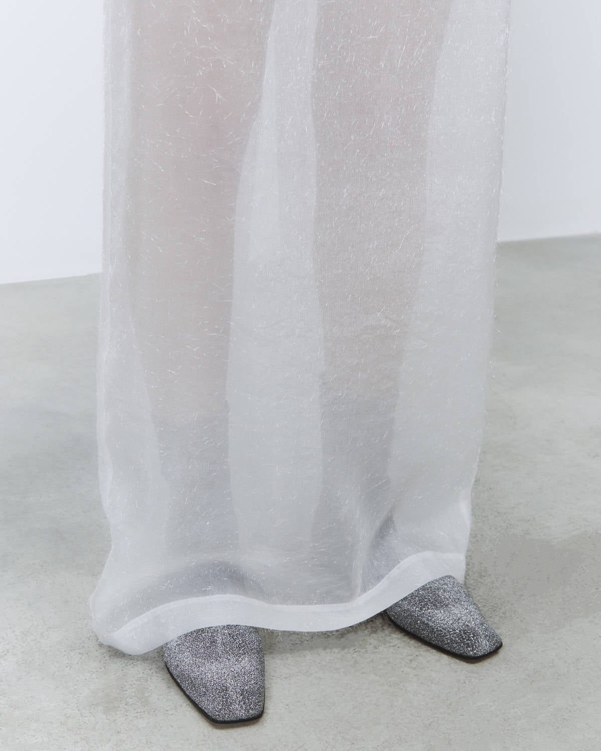 FRINGE-EFFECT ORGANZA SKIRT