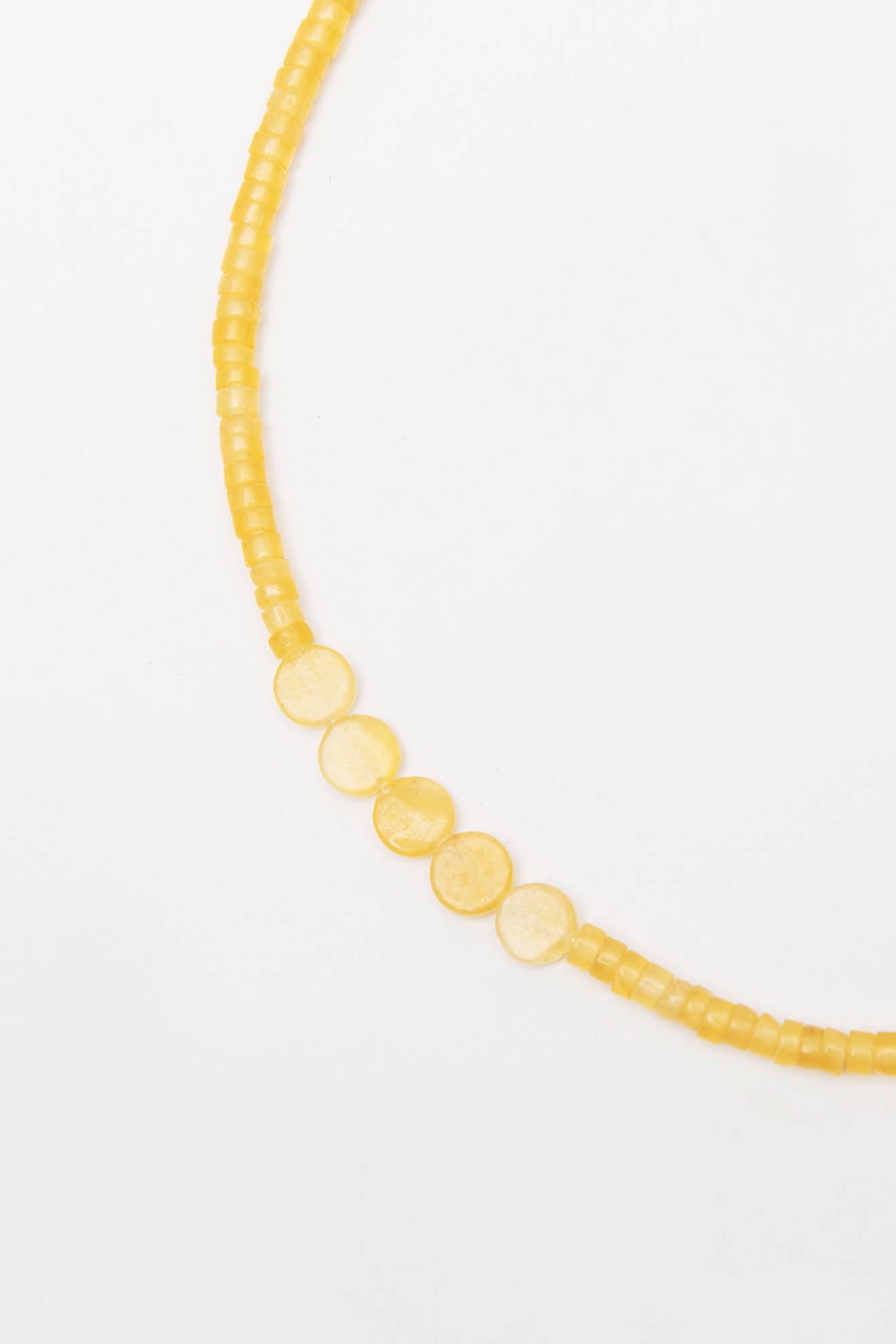 NATURAL STONE NECKLACE YELLOW AVENTURINE Yellow