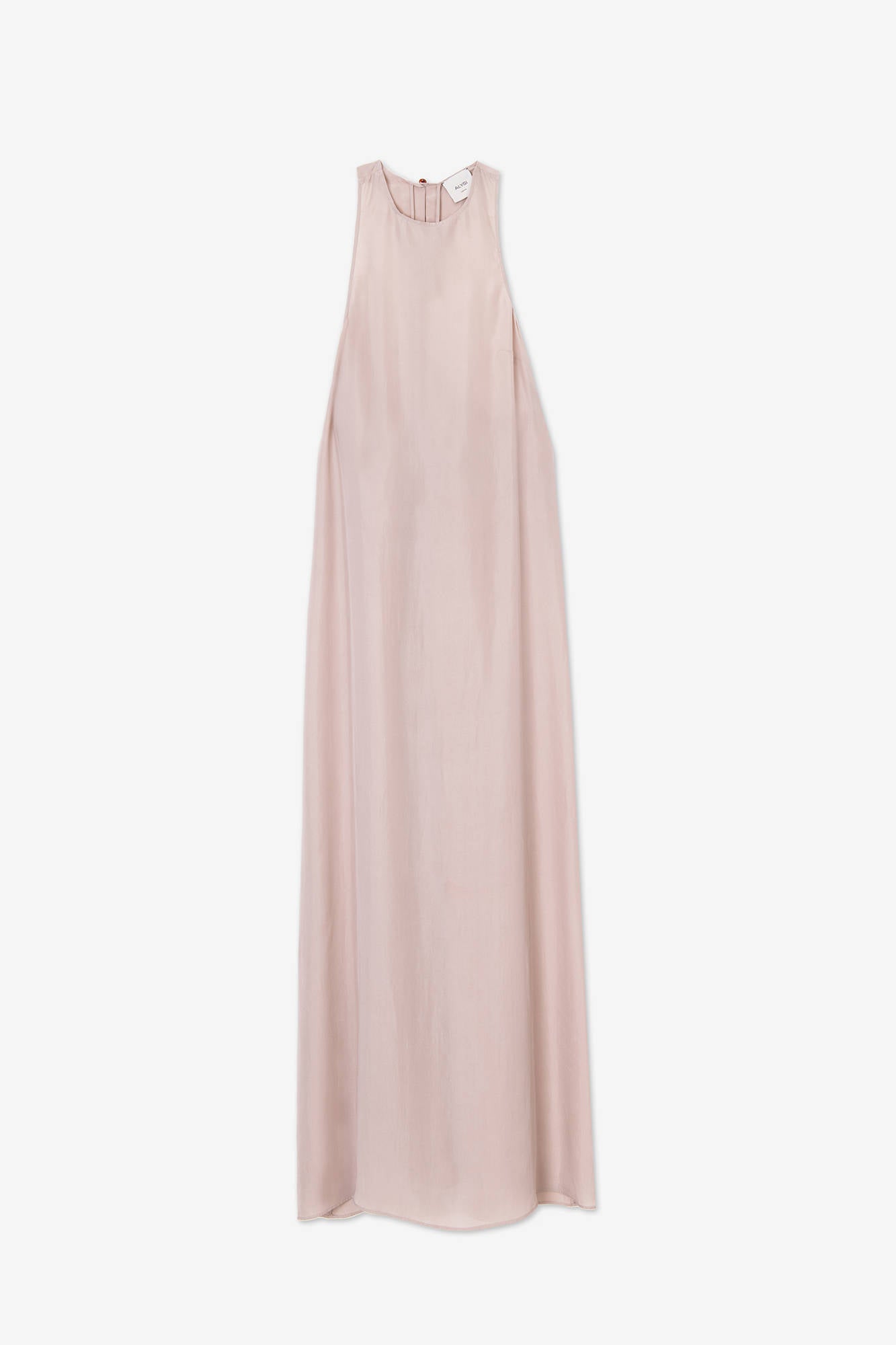 ENZYMATED SILK LONG DRESS