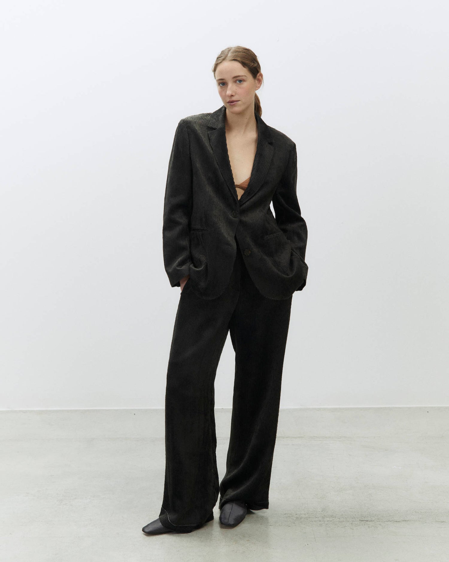 VELVET RIB BLAZER