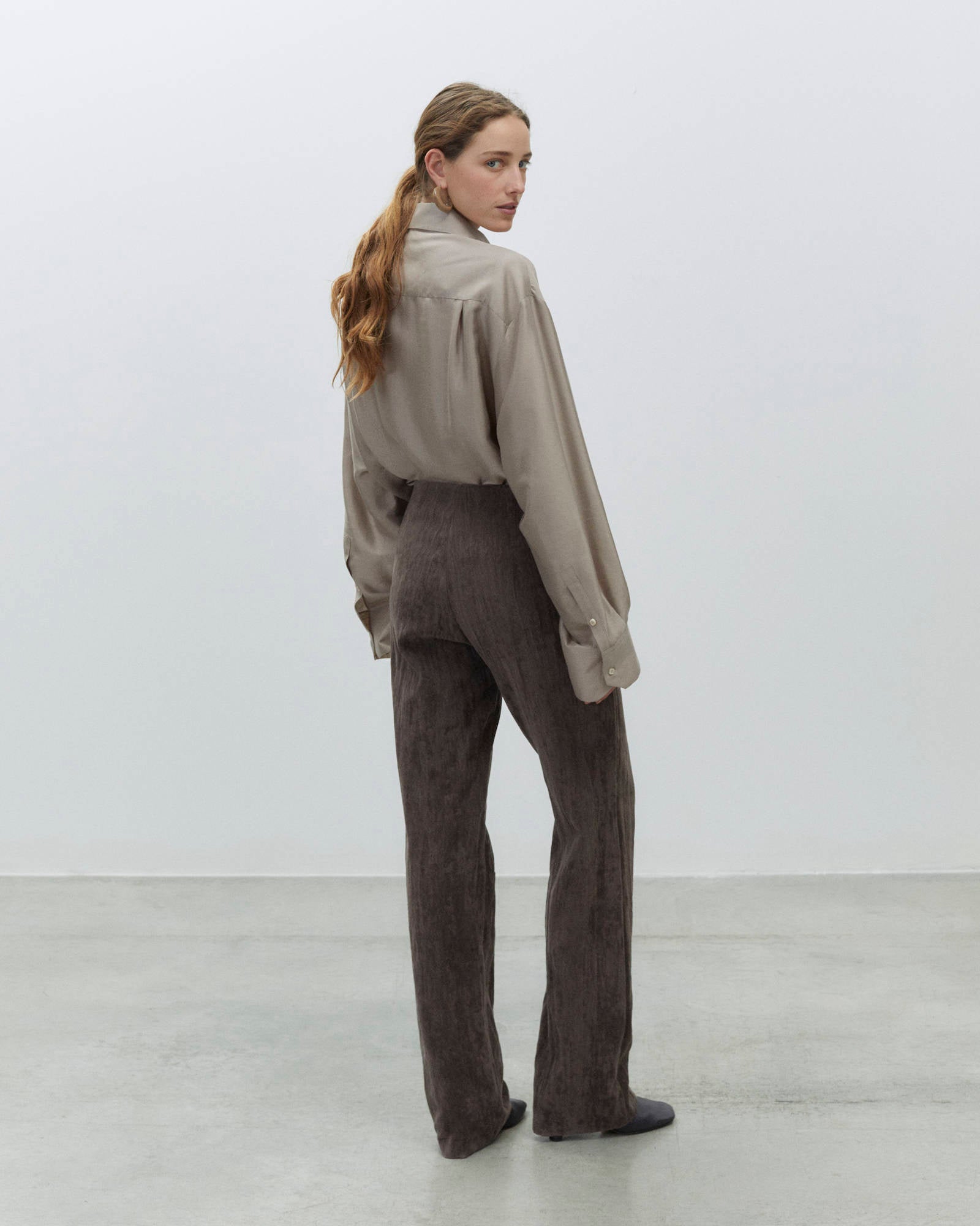 CRINKLE VELVET PANTS