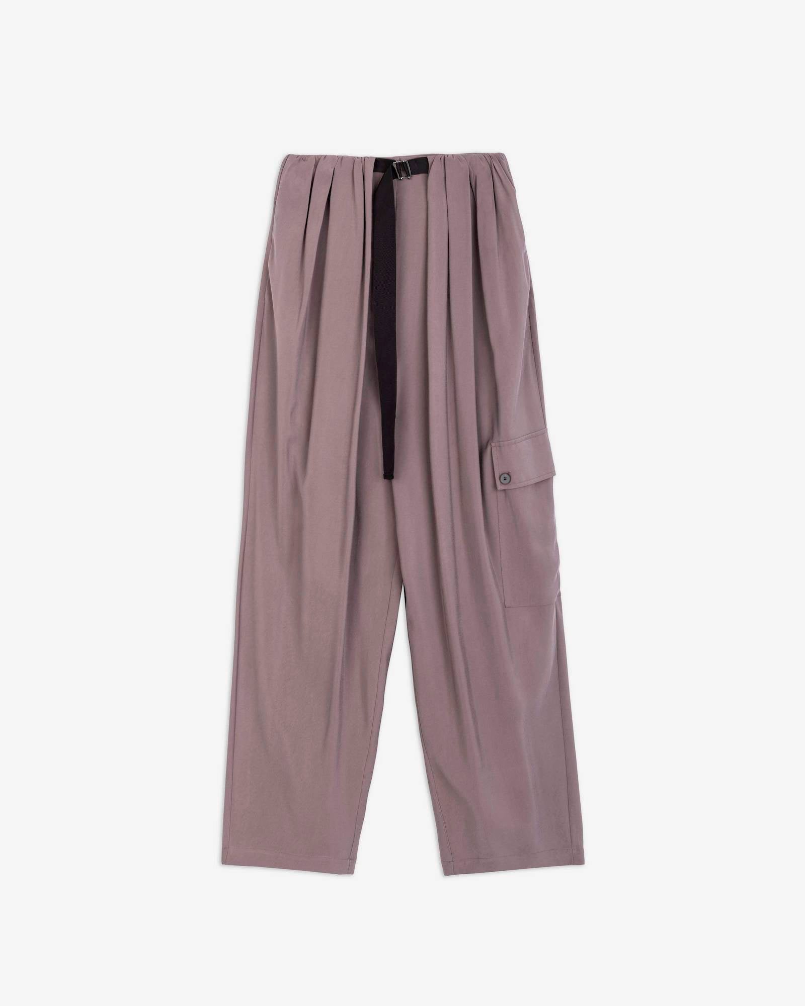 CUPRO EFFECT CARGO PANTS