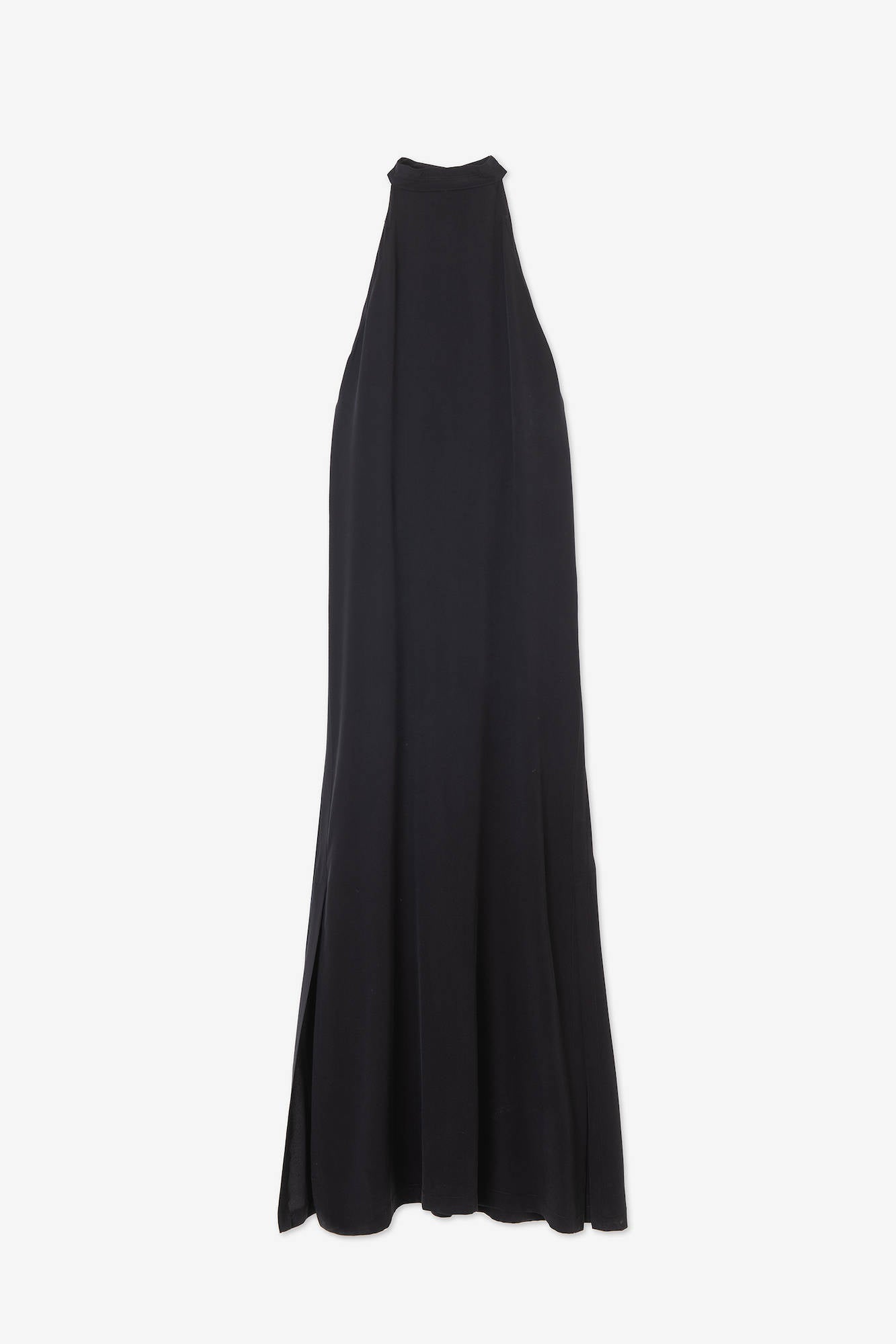 HALTER NECK DRESS SILK CREPE Black
