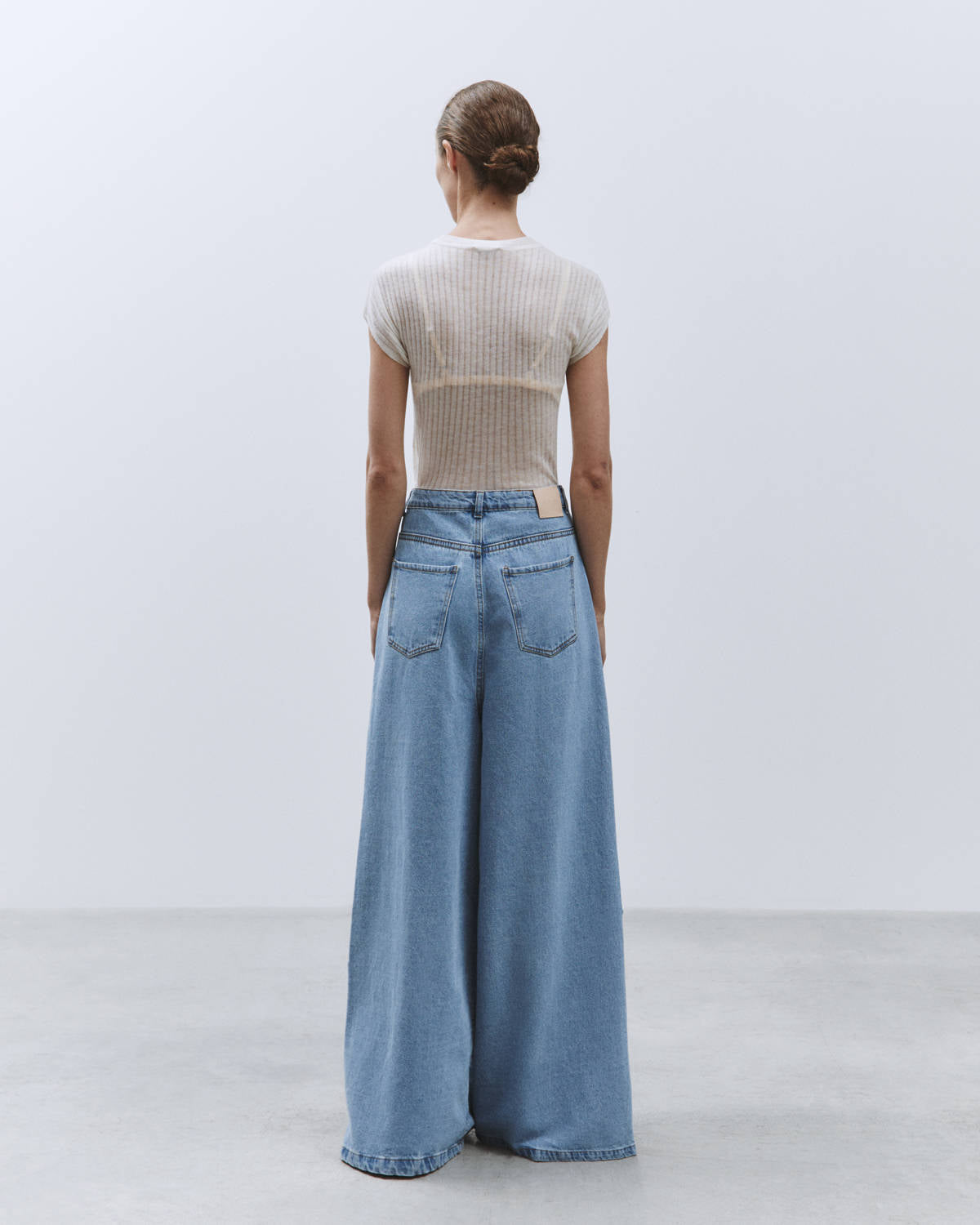 SLIM KNIT T-SHIRT Milk