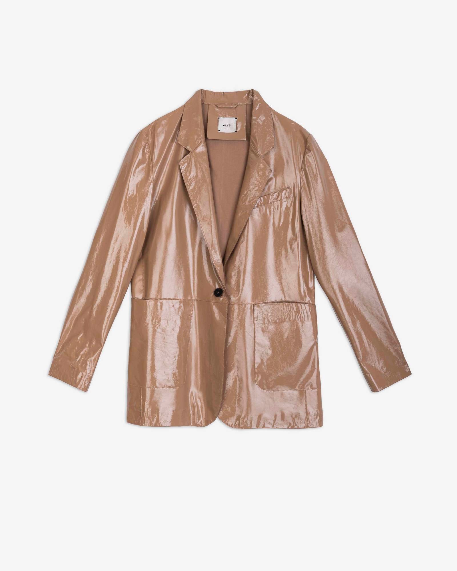 PATENT LEATHER BLAZER