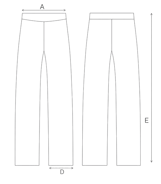 Guida misure LONG STRIPED TROUSERS