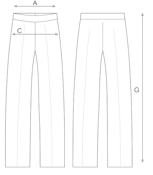 Guida misure TAILORED LINEN TROUSERS