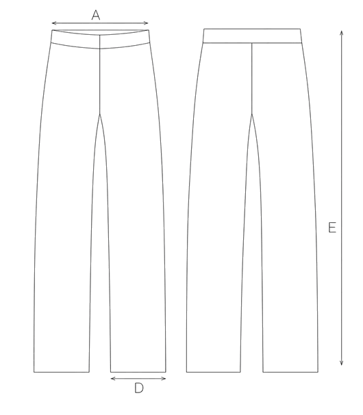 Guida misure PRINTED SILK TROUSERS