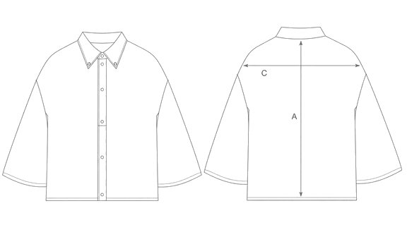 Guida misure Boxy Lettering Shirt