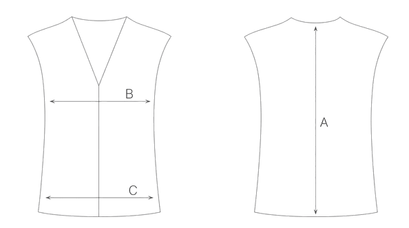 Guida misure BLOUSE WITH SASH