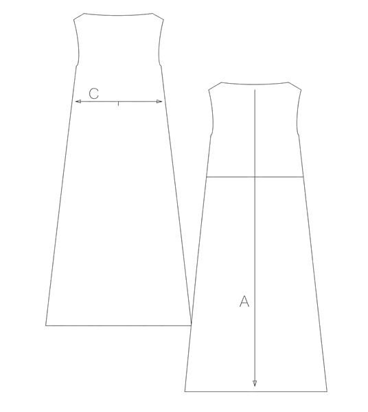 Guida misure LIQUID TOUCH LONG DRESS