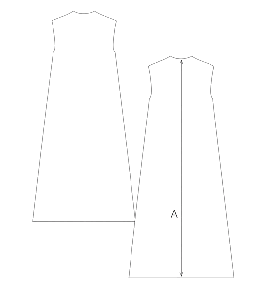 Guida misure LONG POPLIN DRESS