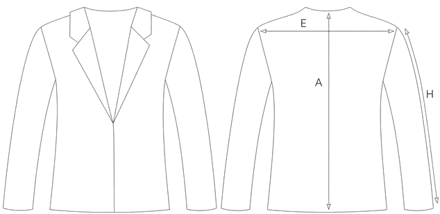 Guida misure POPLIN BLAZER