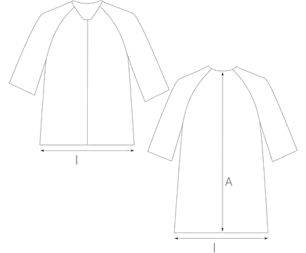 Guida misure COATED BOMBER JACKET