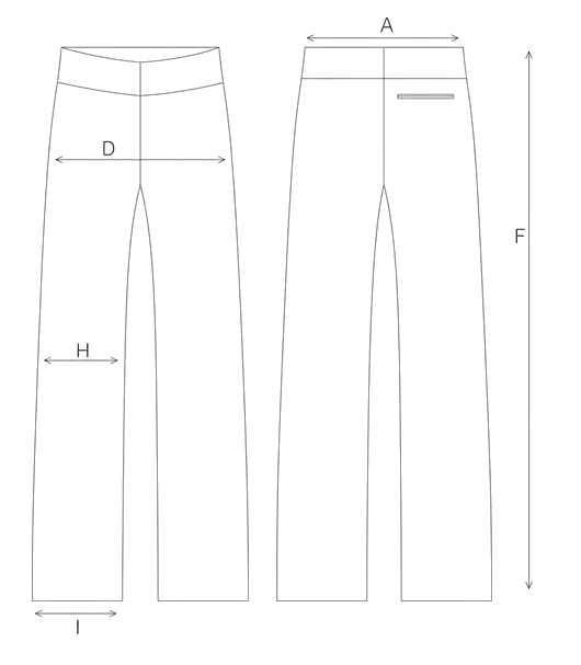 Guida misure WRAP-AROUND WOOL TROUSERS