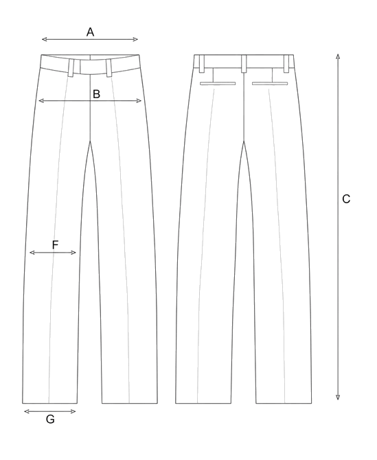 Guida misure FRINGED GYM PANTS