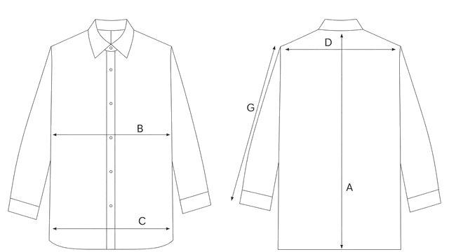 Guida misure PLEATED OVERSIZE SHIRT