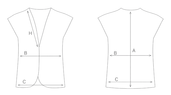 Guida misure STRETCH TAILORED VEST