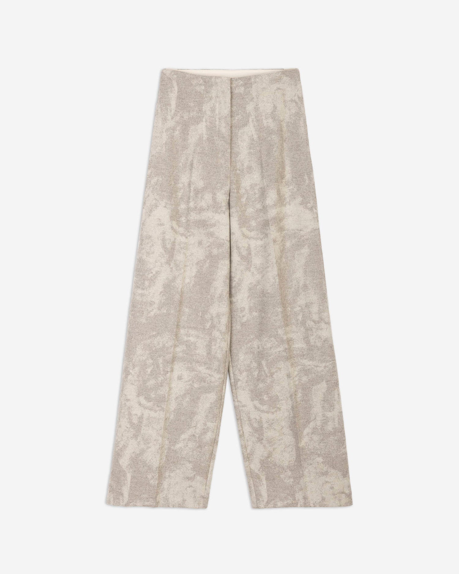 SCRAPED WOOL PANTS