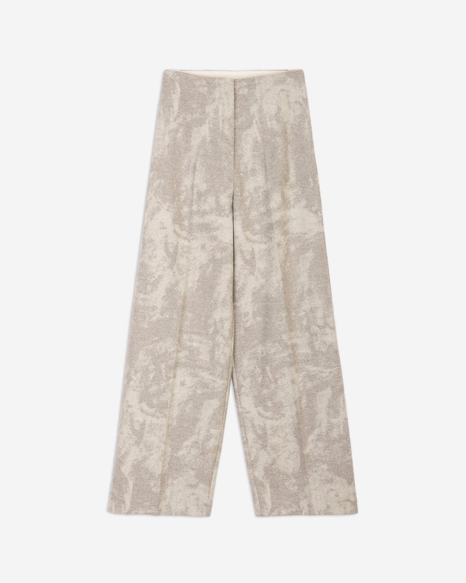 SCRAPED WOOL PANTS