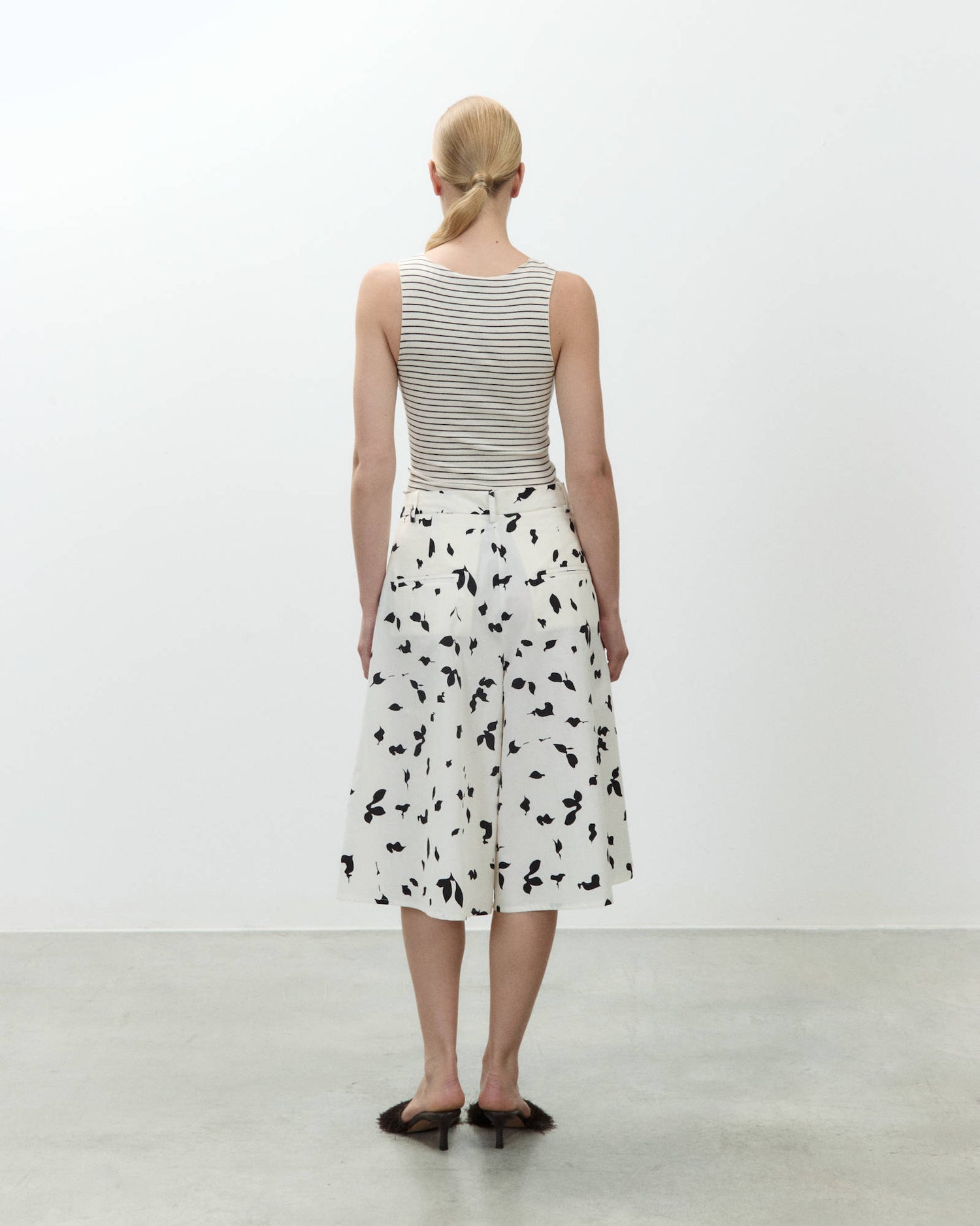 PRINTED COTTON BERMUDA SHORTS