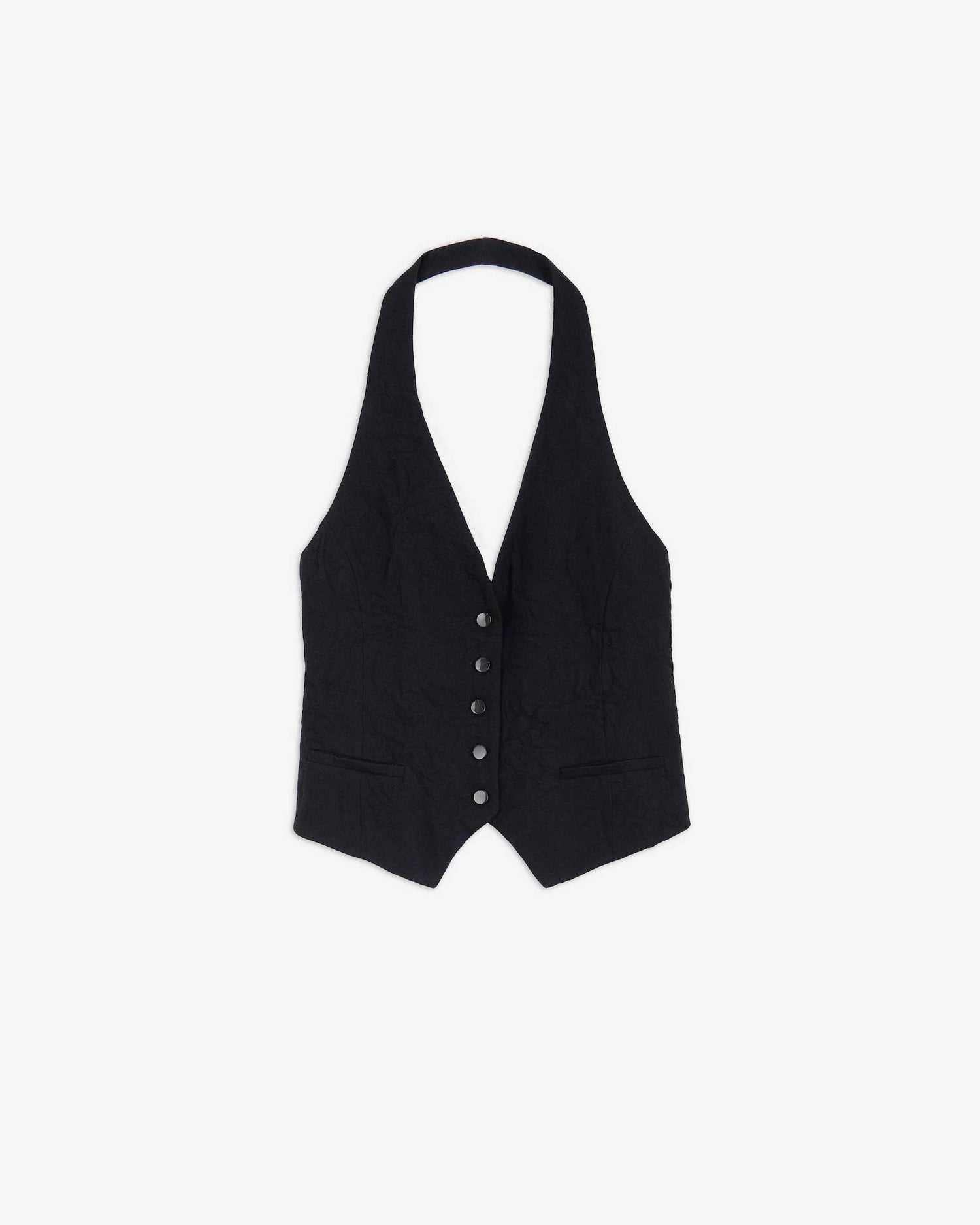 WOOL HALTER VEST