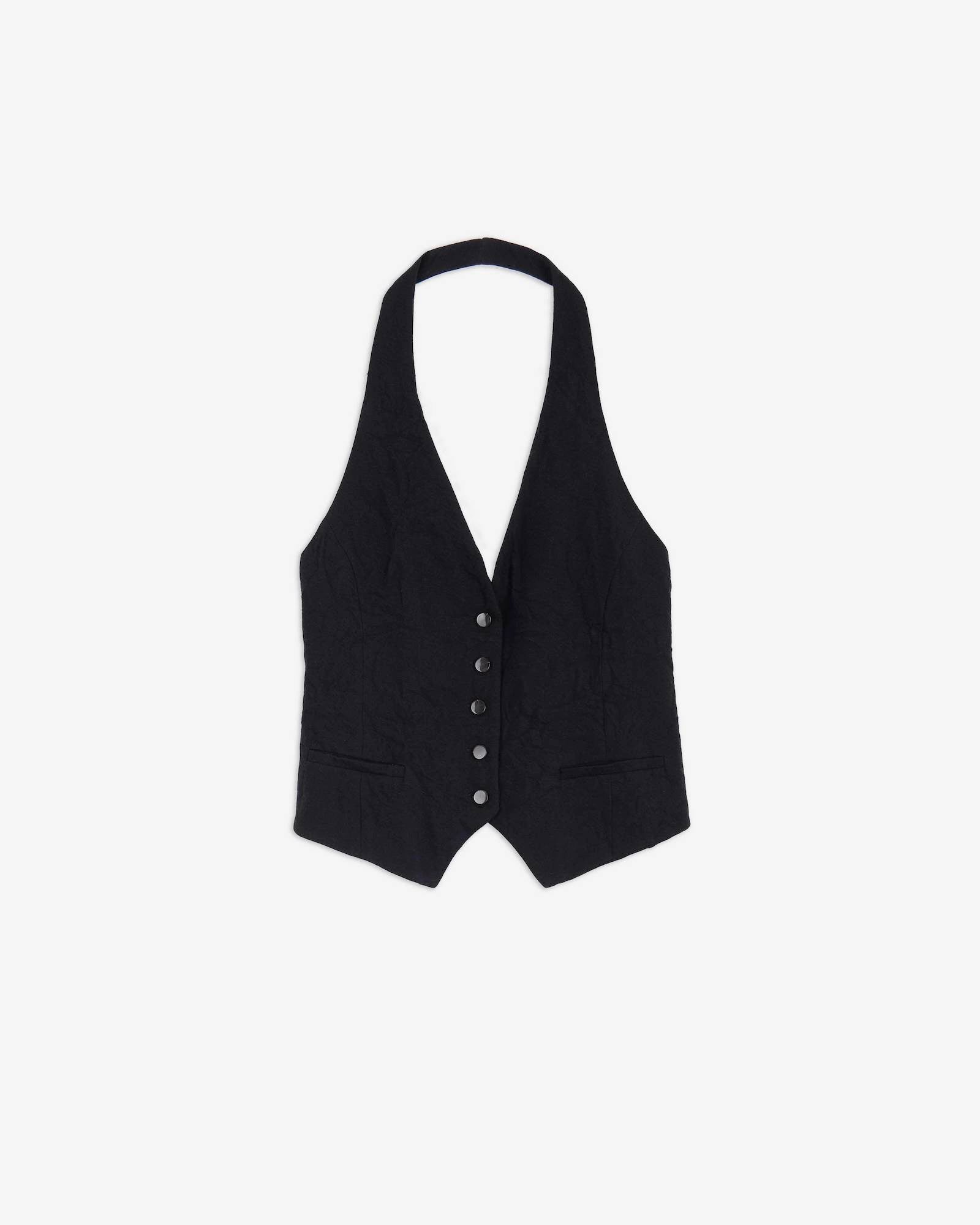 WOOL HALTER VEST