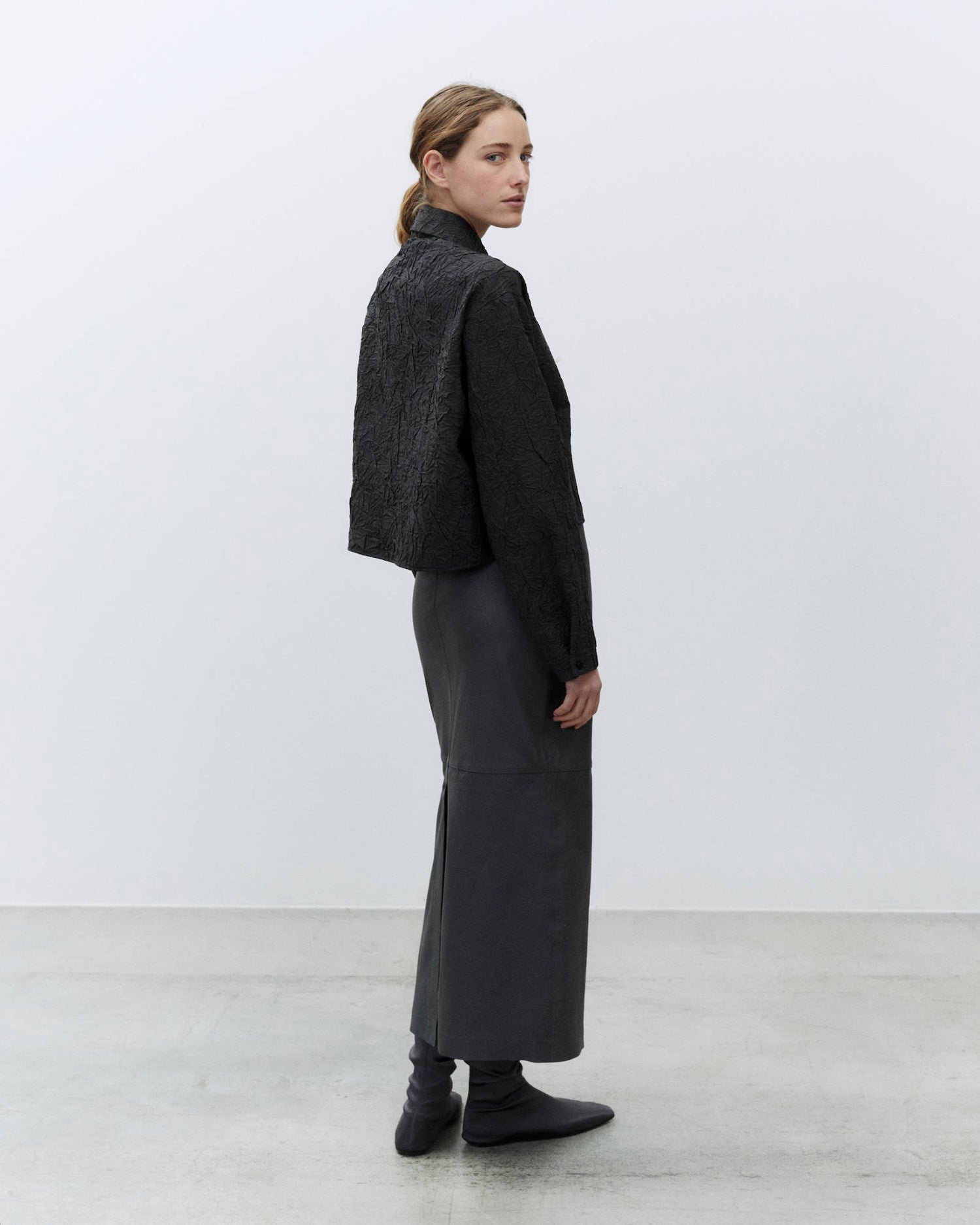 WRINKLE PLEATED VOILE JACKET