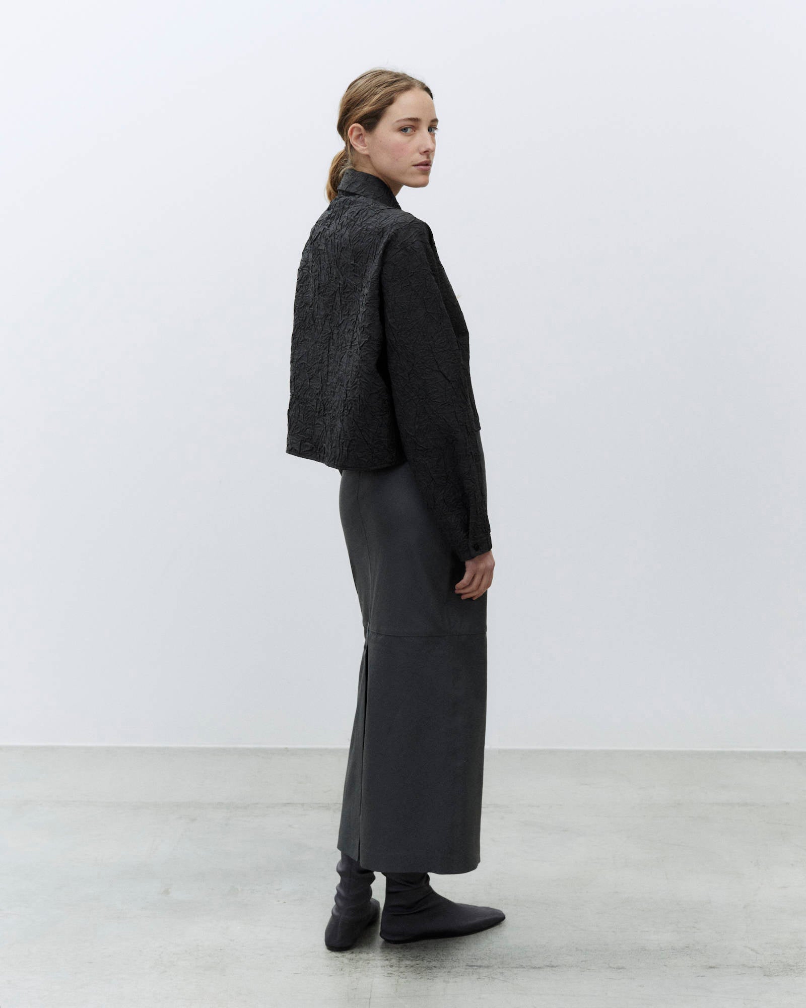 WRINKLE PLEATED VOILE JACKET