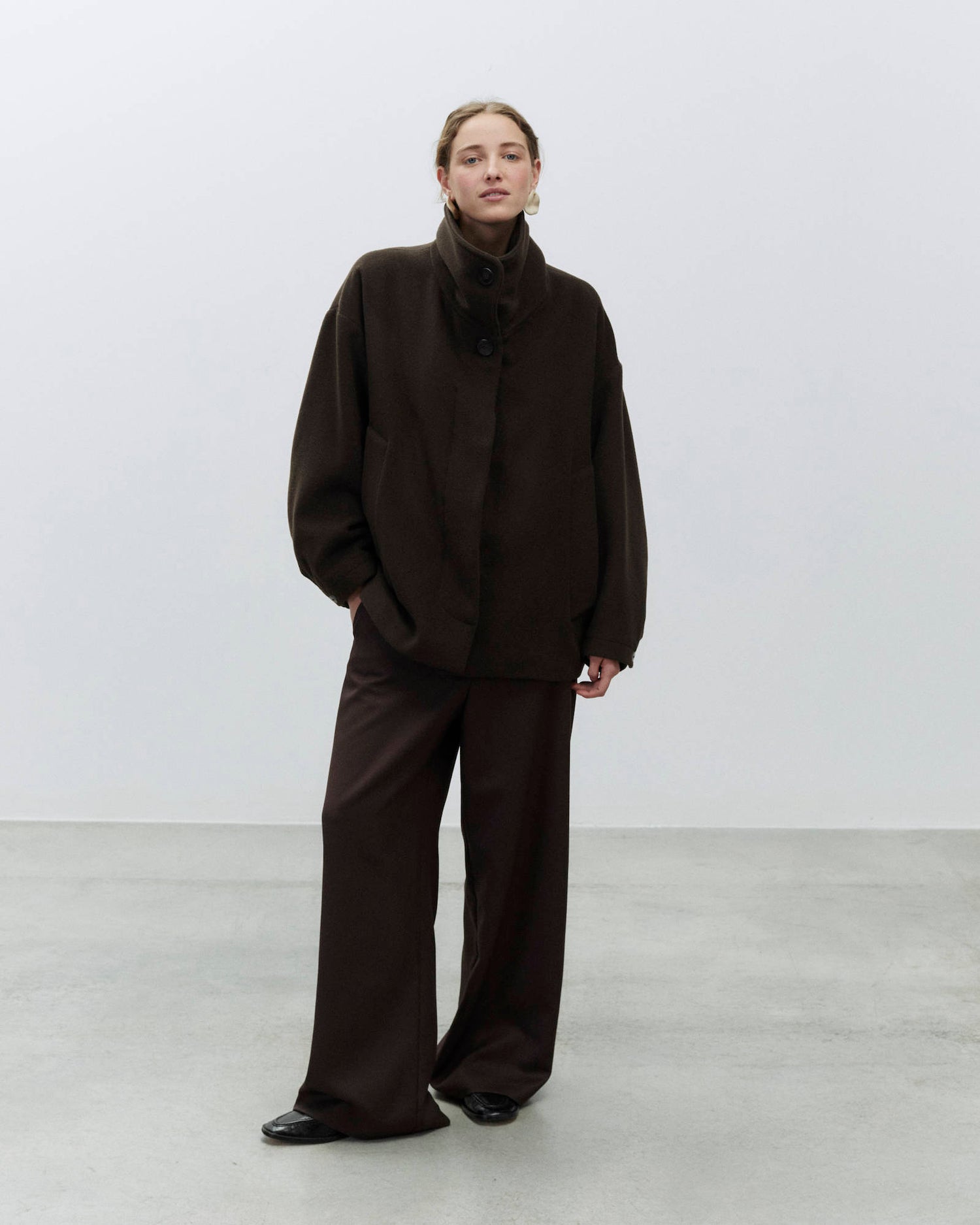 SHORT CABAN WOOL COAT
