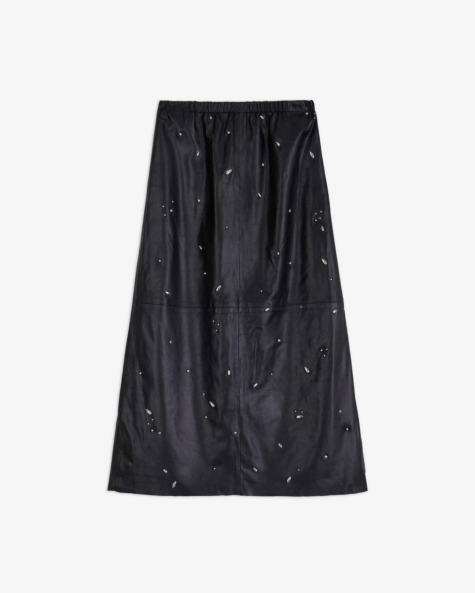 GONNA MIDI IN PELLE CON APPLICAZIONI