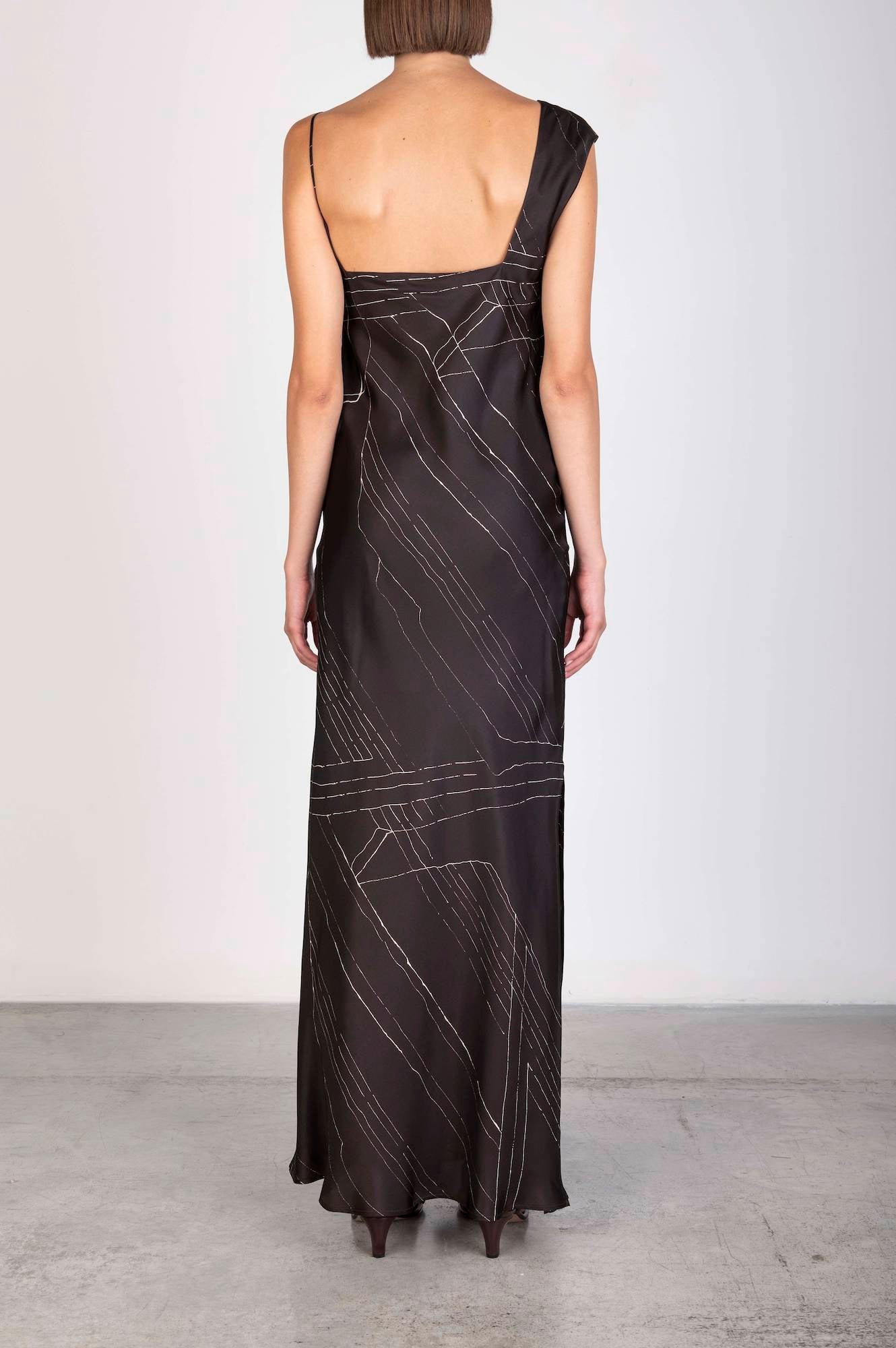 ASYMMETRICAL SILK DRESS