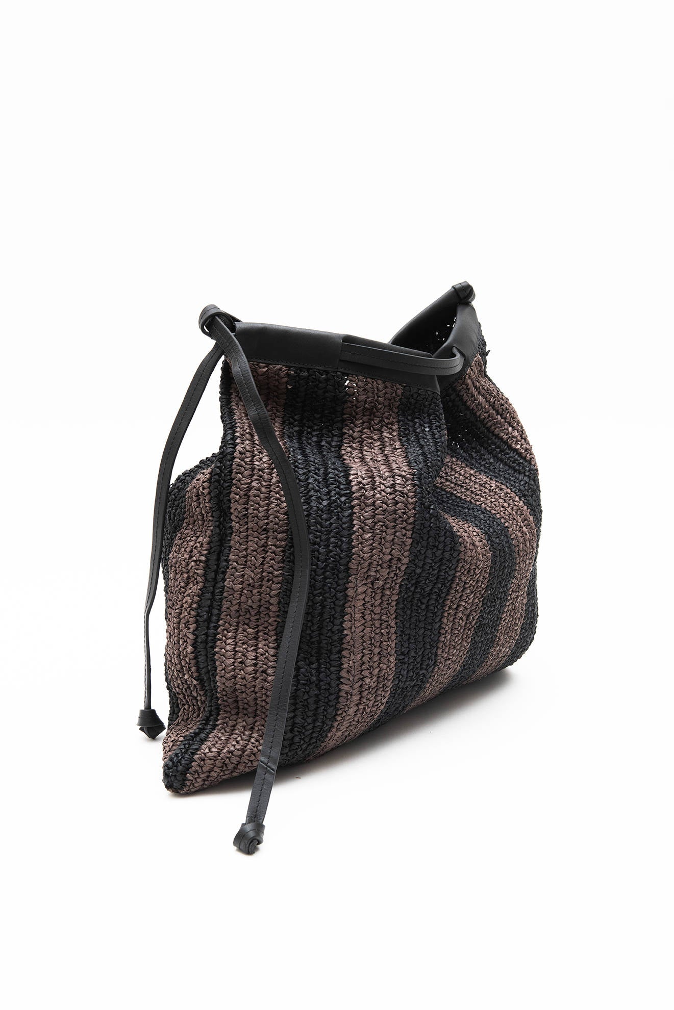 MAXI POUCH RAFFIA Choco