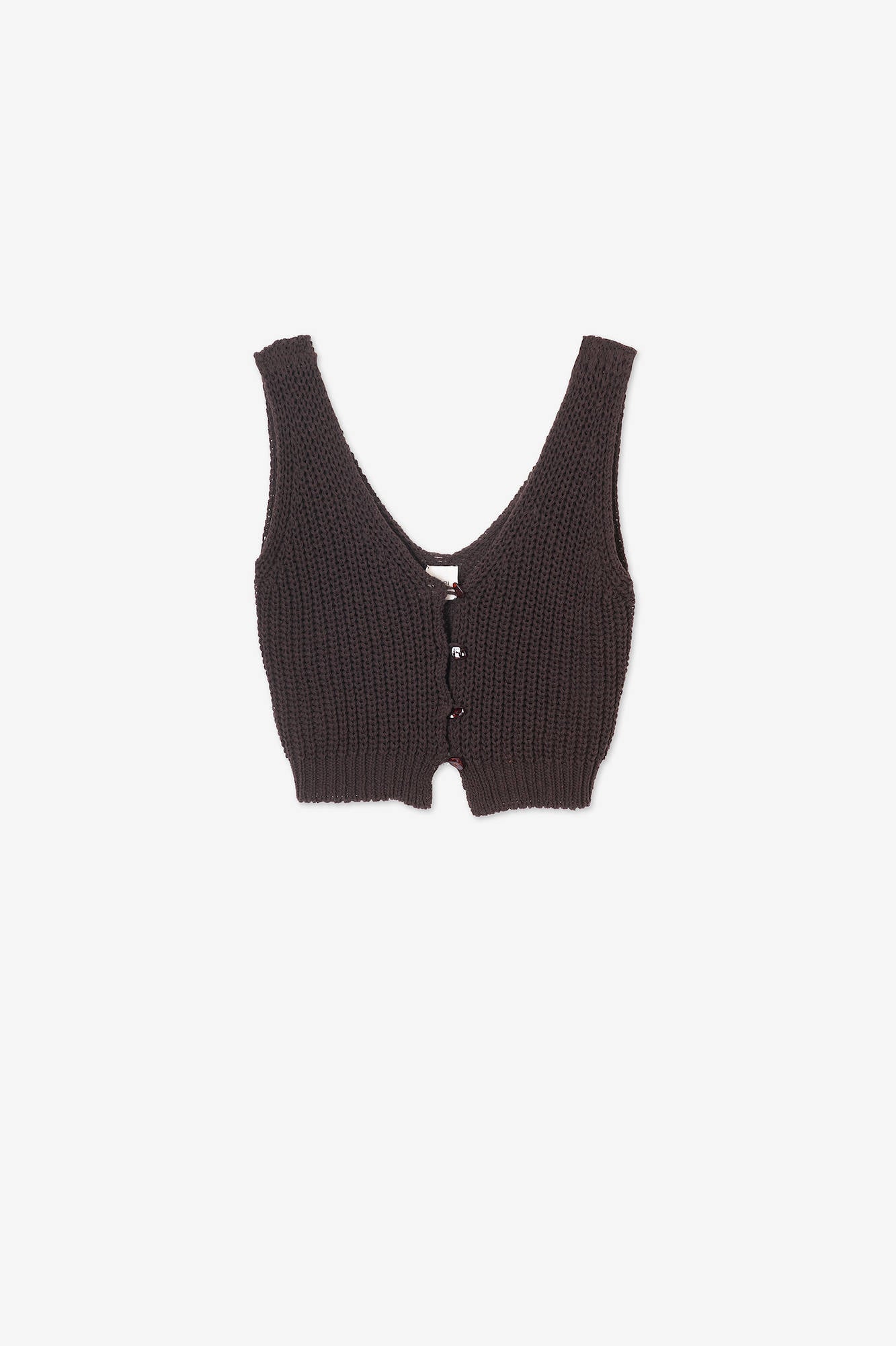 Coffee Knitted Vest