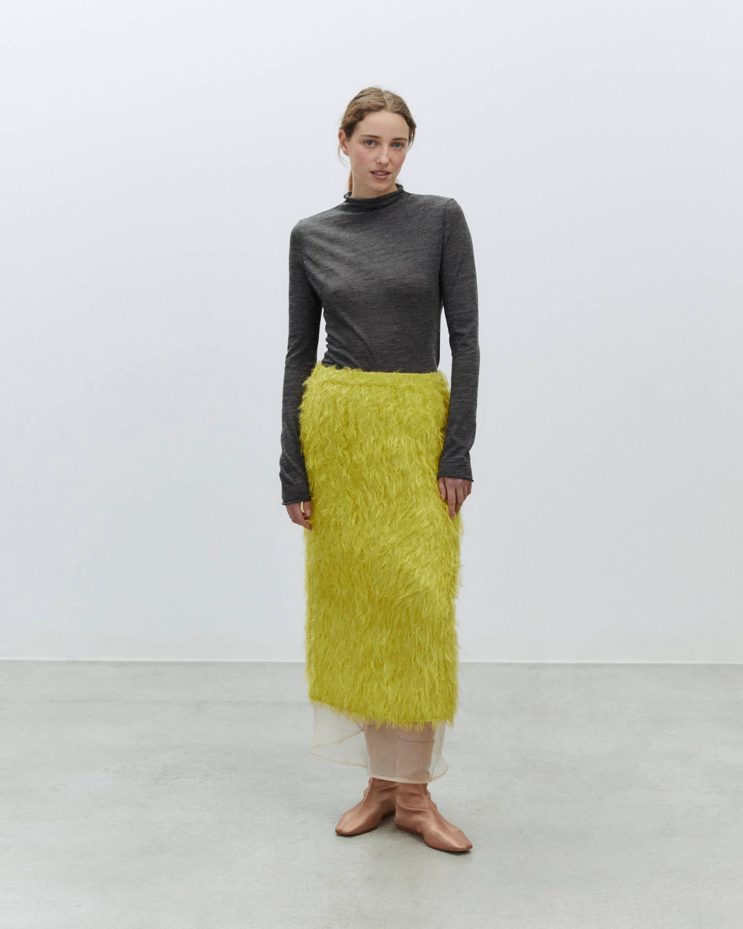 MIDI FRINGE SKIRT