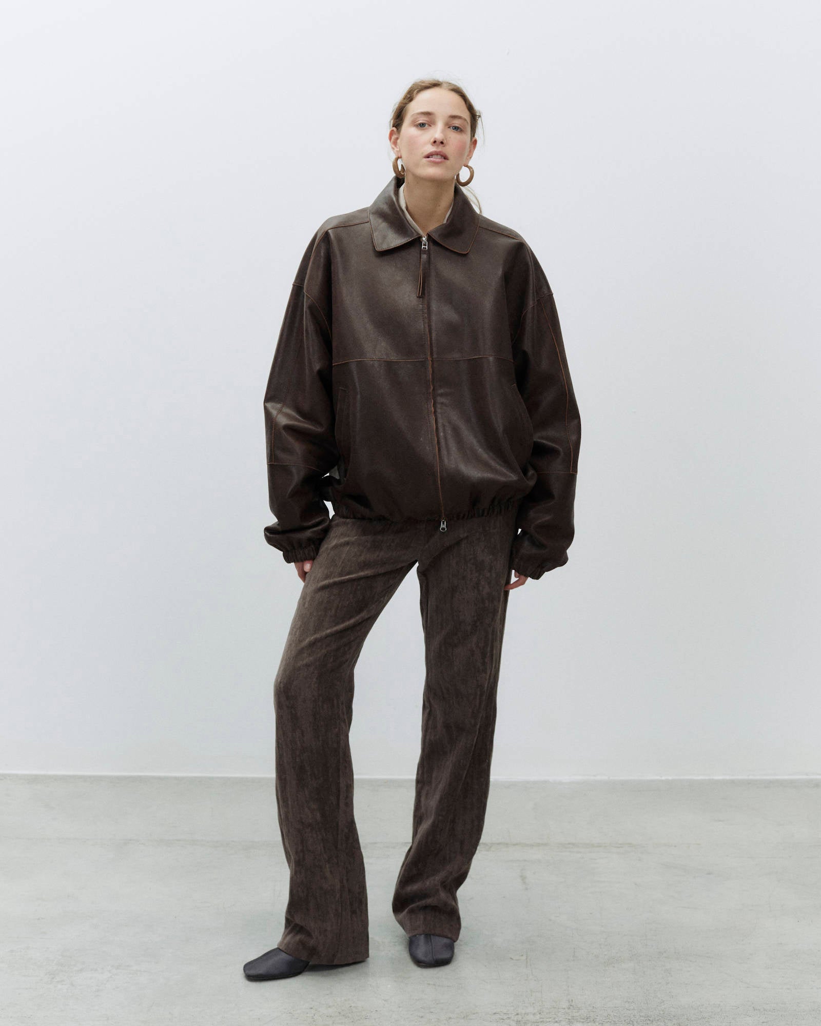 HEAVY LEATHER BOMBER