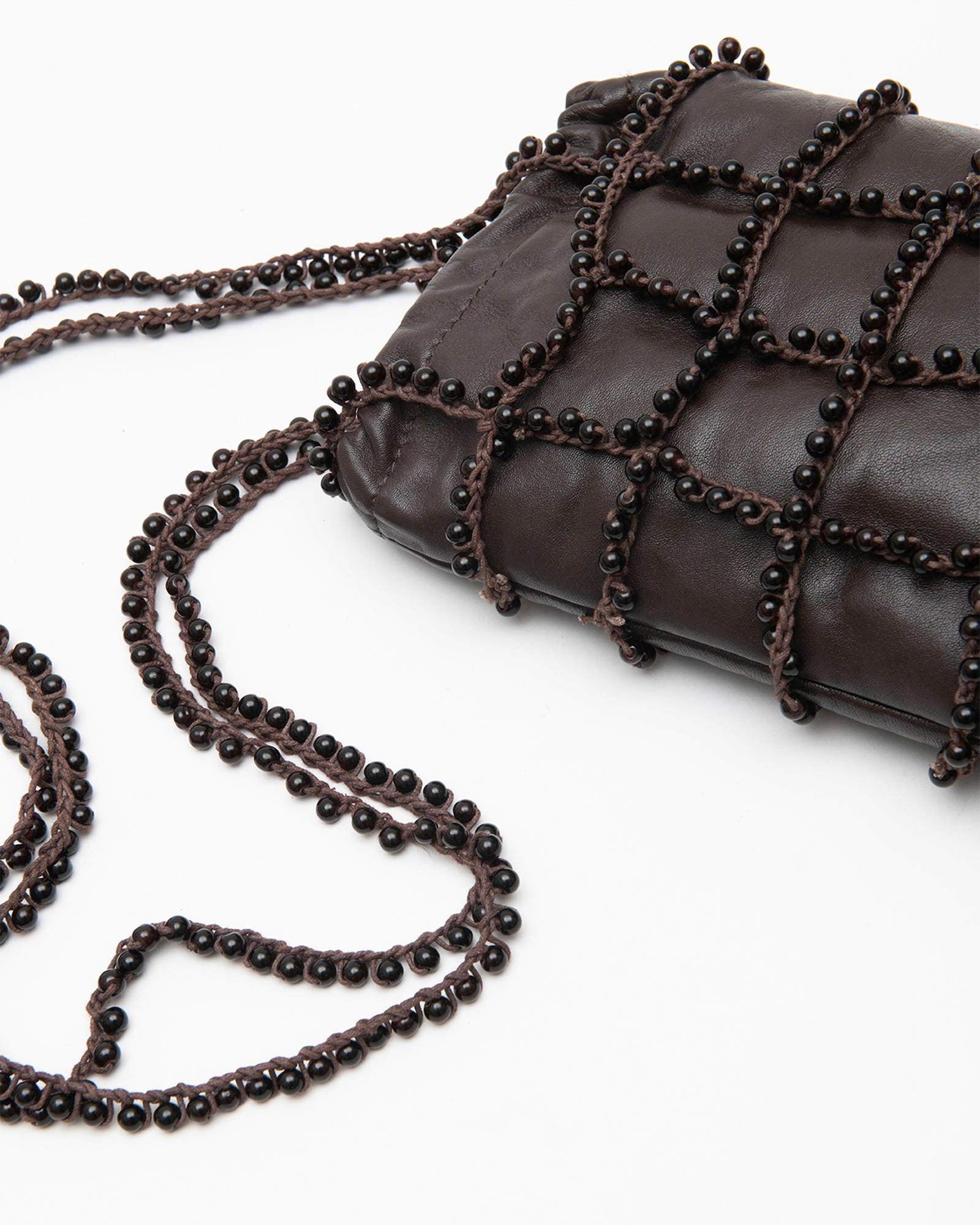 MINI BAG BEADS CROCHET Choco