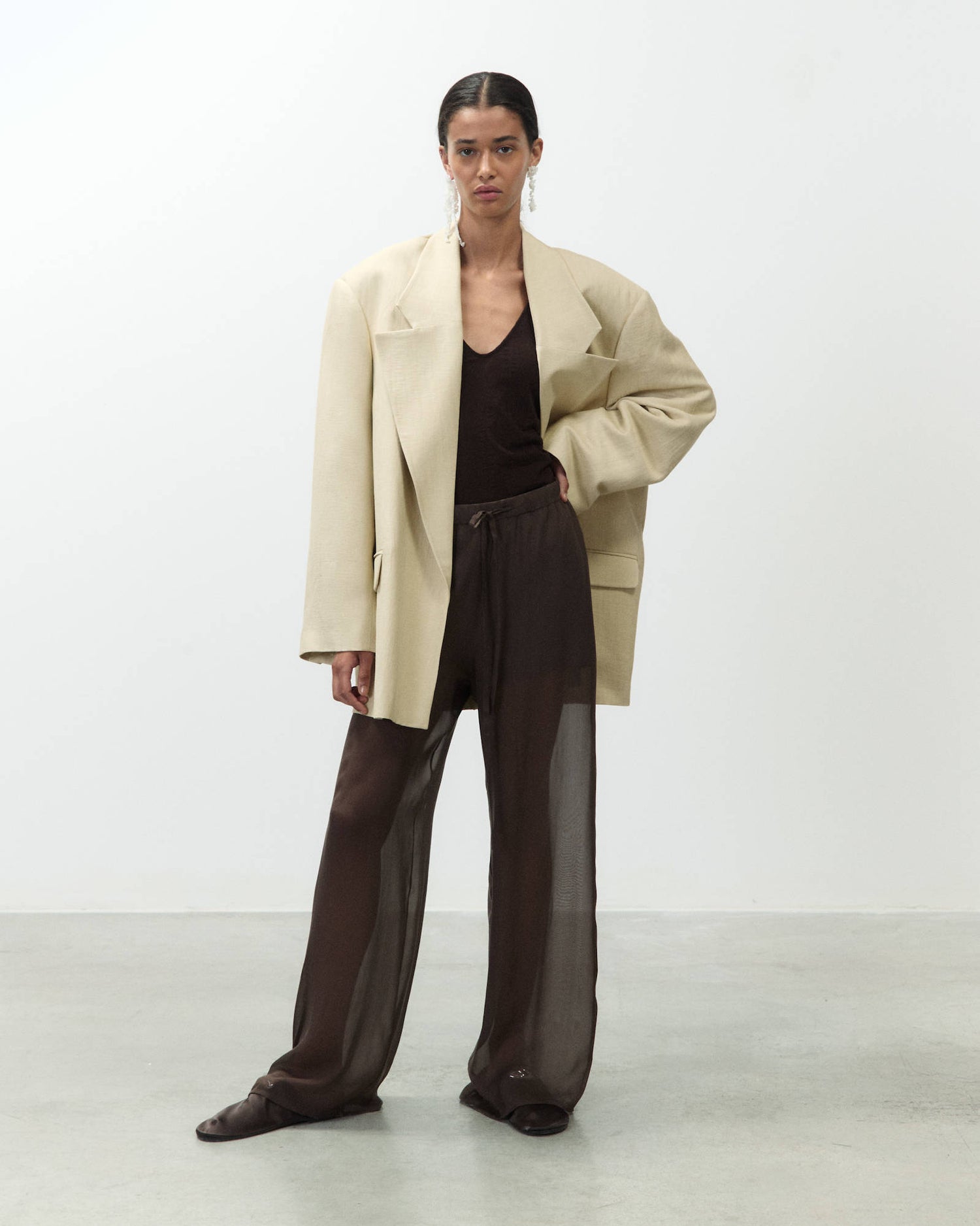 OVERSIZED LINEN BLAZER