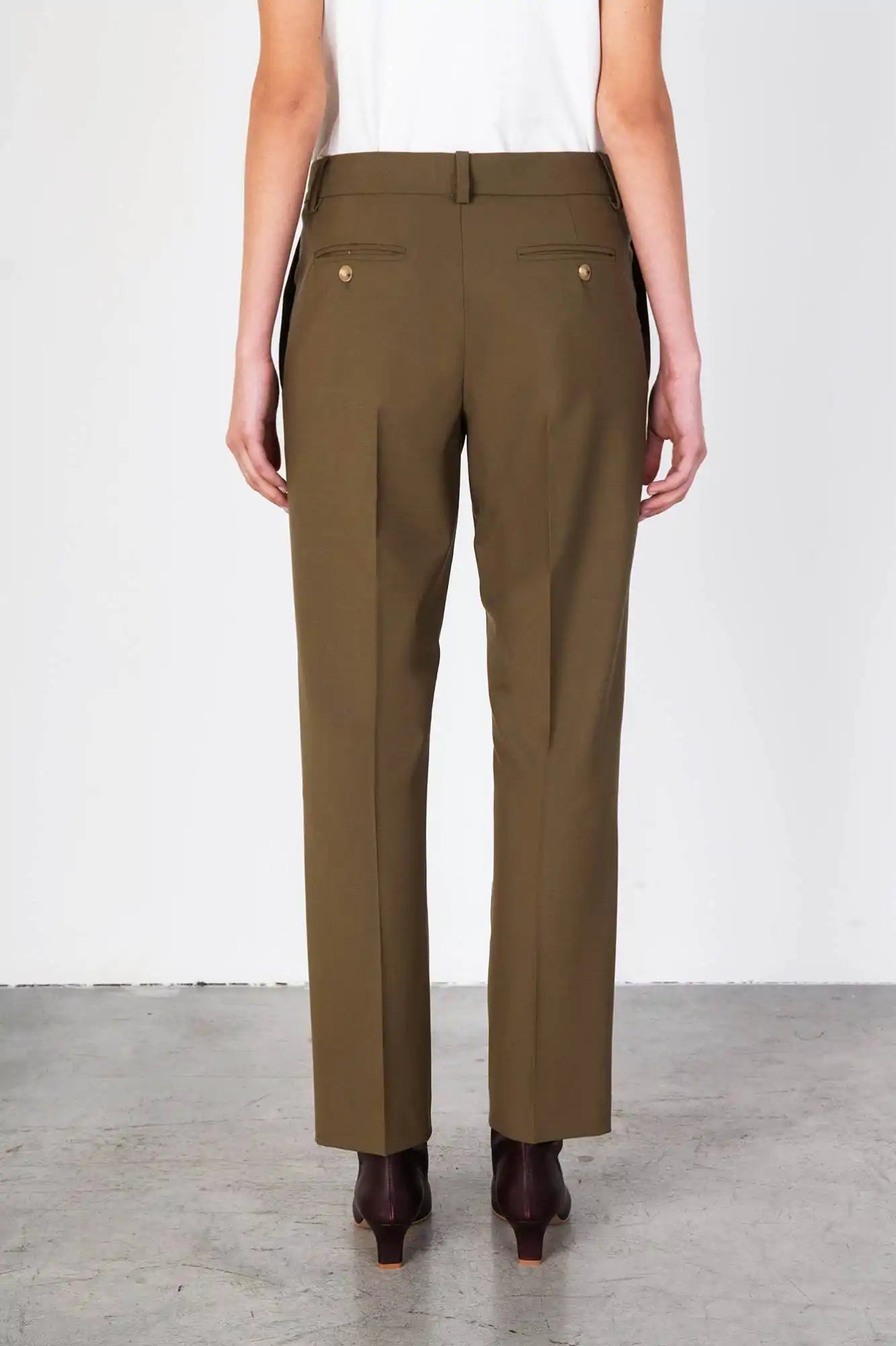 TAILORED POLY WOOL TROUSERS