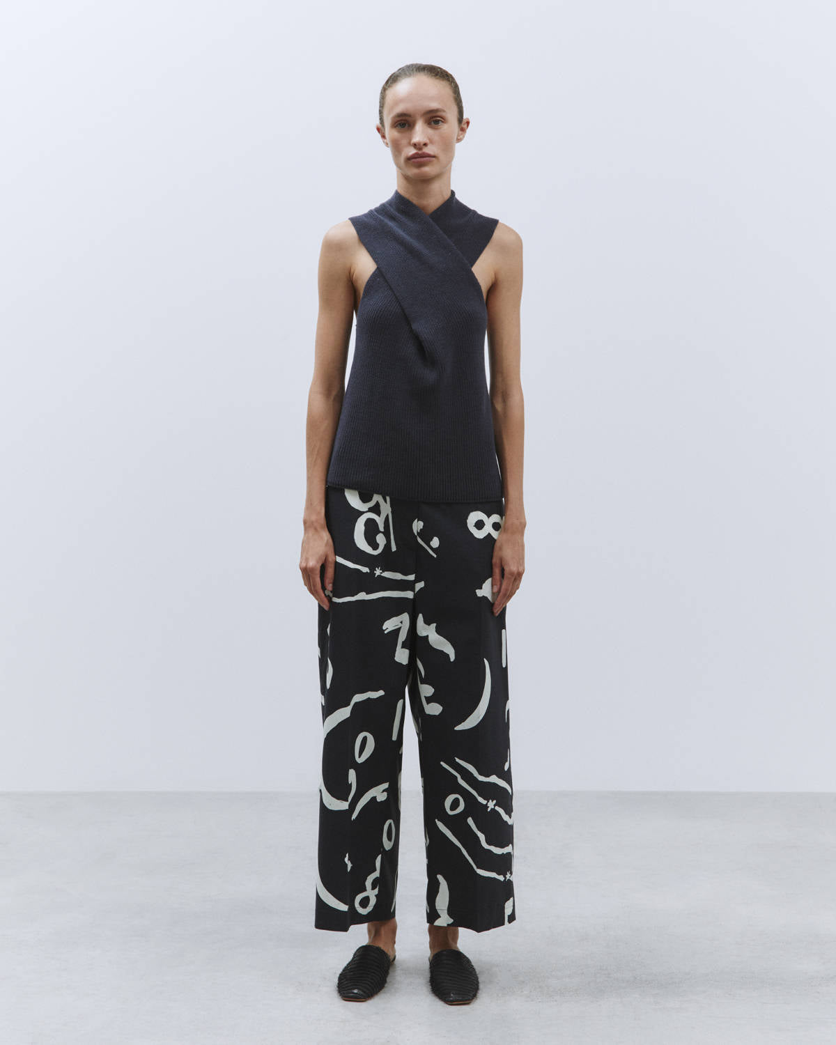CROSSED TOP IN MESH Smoke