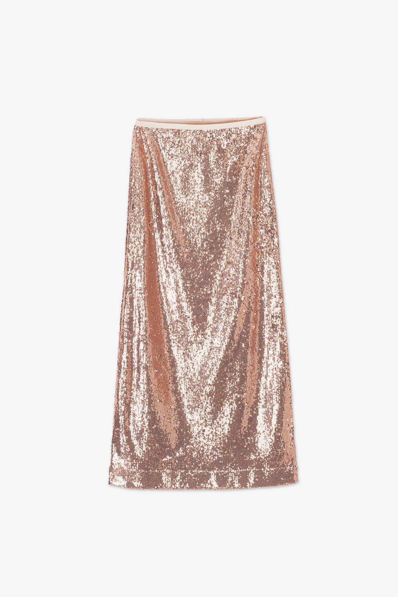 Copper SEQUIN MIDI SKIRT