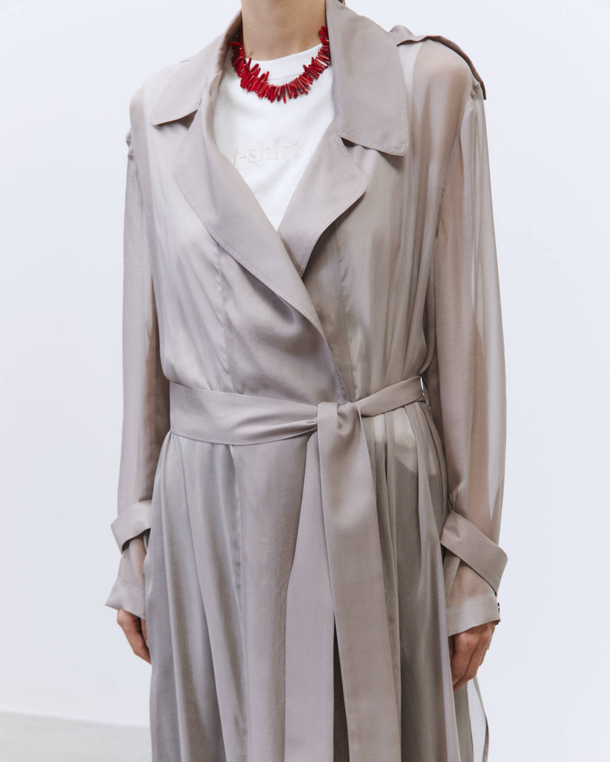 CHIFFON TRENCH Mauve