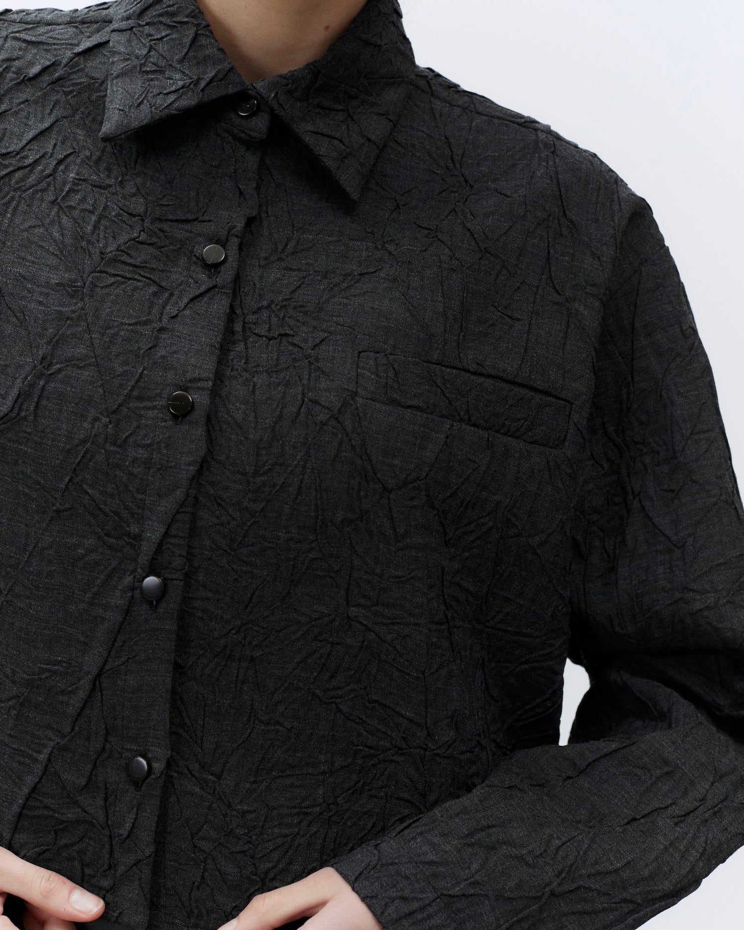 WRINKLE PLEATED VOILE JACKET