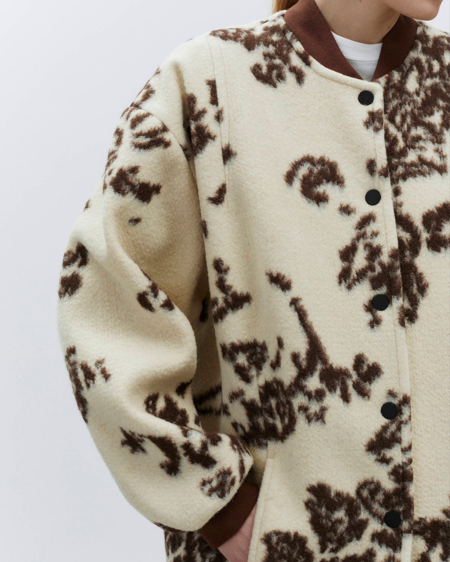 LONG TAPESTRY FUR BOMBER