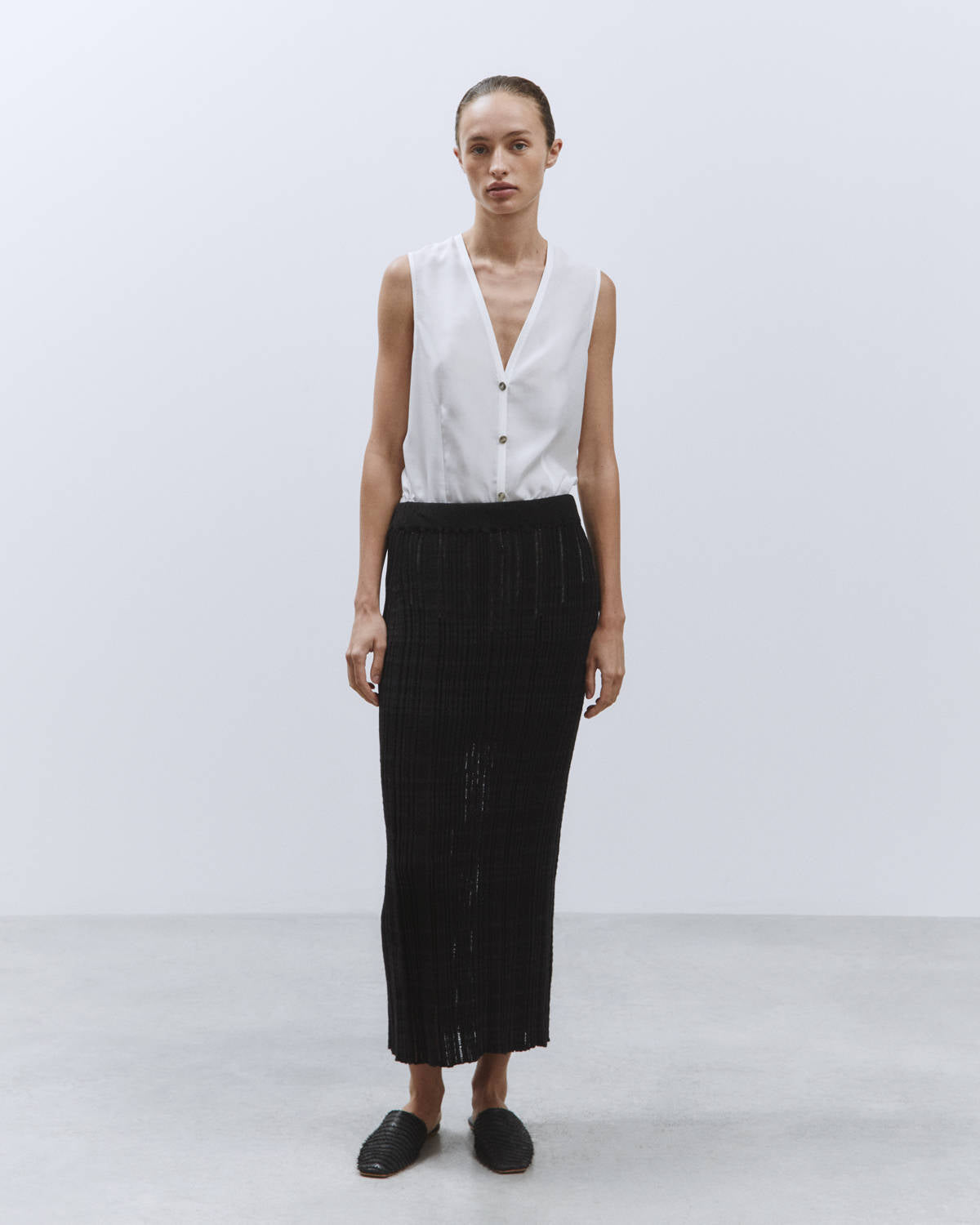 ECO TRICOT LOUNGETTE SKIRT Black