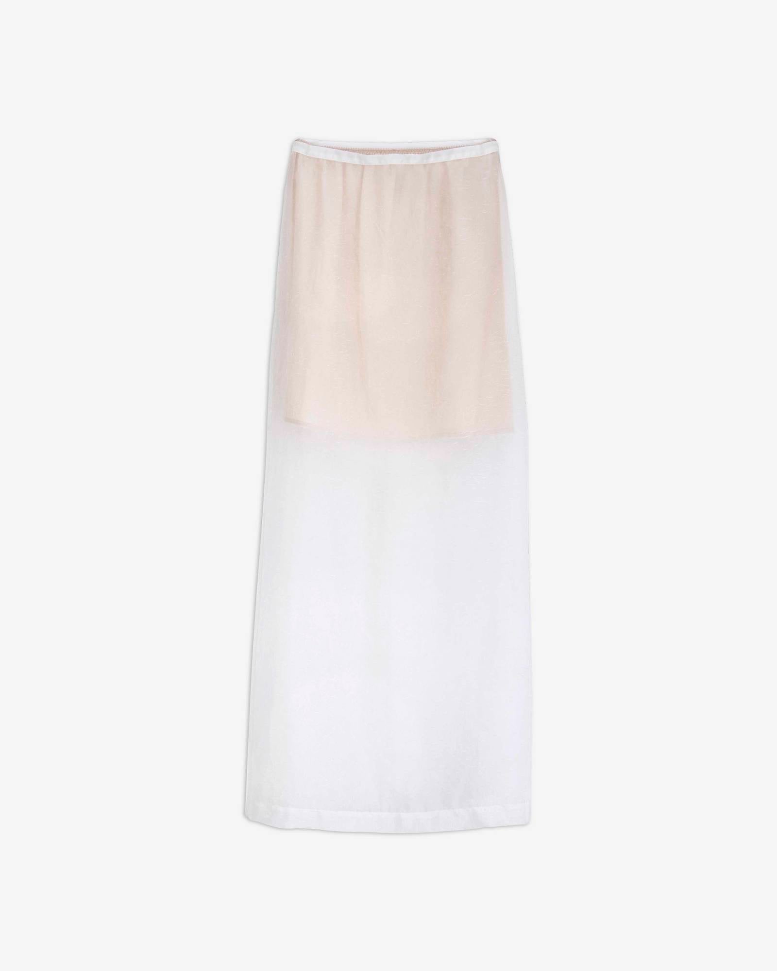FRINGE-EFFECT ORGANZA SKIRT