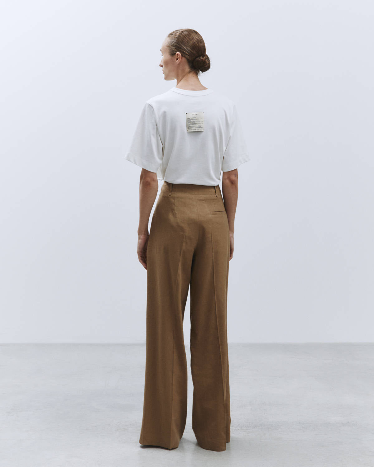 WIDE LEG STRETCH LINEN TROUSERS